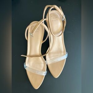 a new day Beige and Clear Strap Heels